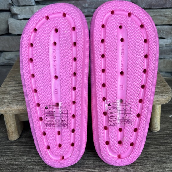 Womens Cozy Pillow Slides Anti-Slip Eva Sandals Slippers Outdoor  Summer's Sz 6 - Picture 6 of 11